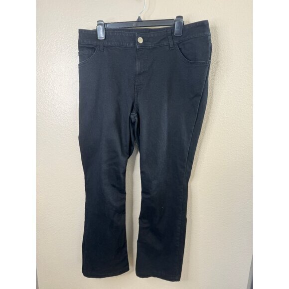 Lee Women's Jeans Bootcut Black size 18W Regular Fit Bootcut Mid Rise cotton - Picture 2 of 7